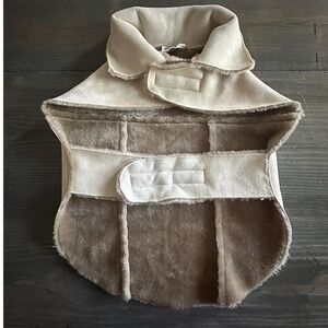 Companion Road Pet Fashion Faux Suede Shearling Dog Coat Size M